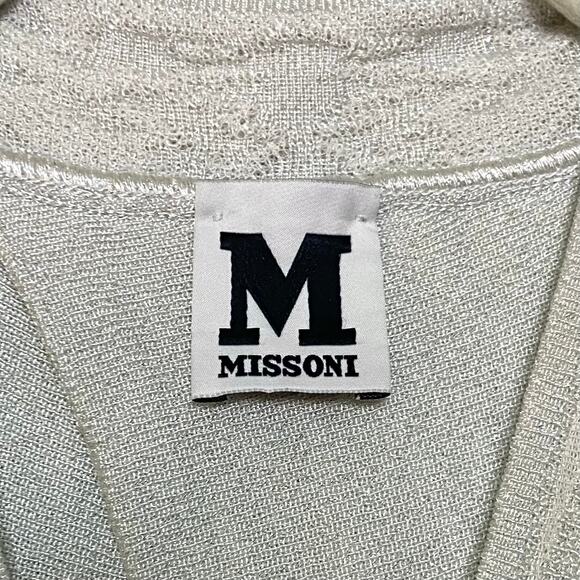 Missoni Jacquard Halter Dress in Cream & Silver - Picture 3 of 6